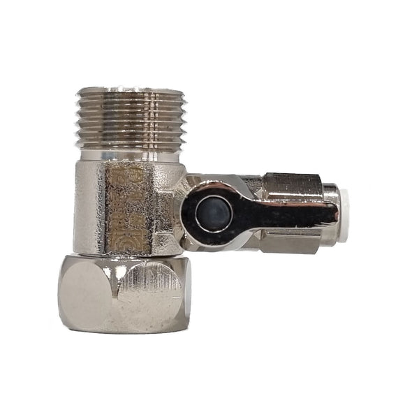 1/2″ Feed In Valve Male & Female - 1/4″ Push Fit (Quick Connect) - Hommix UK