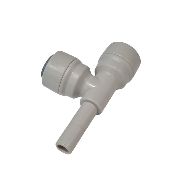 Hommix Double O ring 1/4" Push Fit to 1/4" Stem Tee Connector
