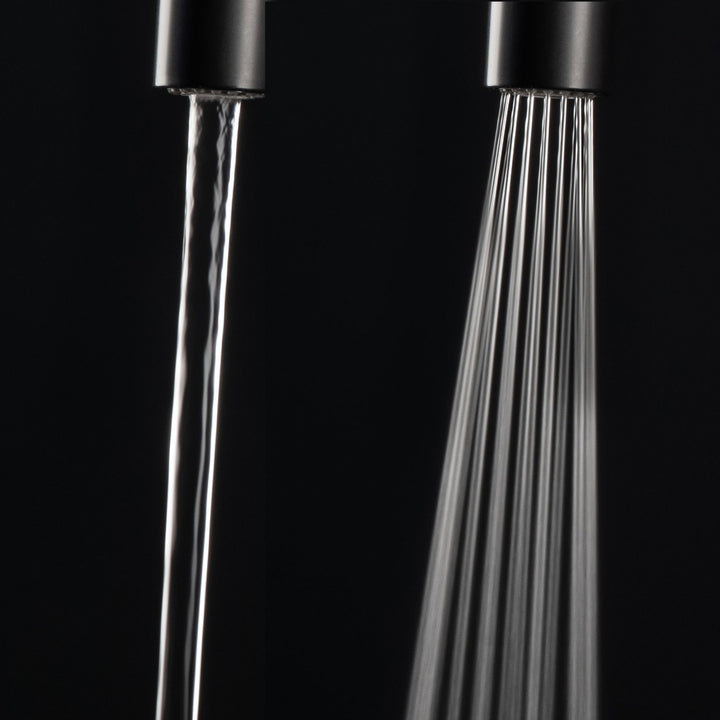 Hommix Rubineta Ultima-50 Black/ Rose Gold Silicon Neck Pull Out Kitchen Mixer (BK/RG)