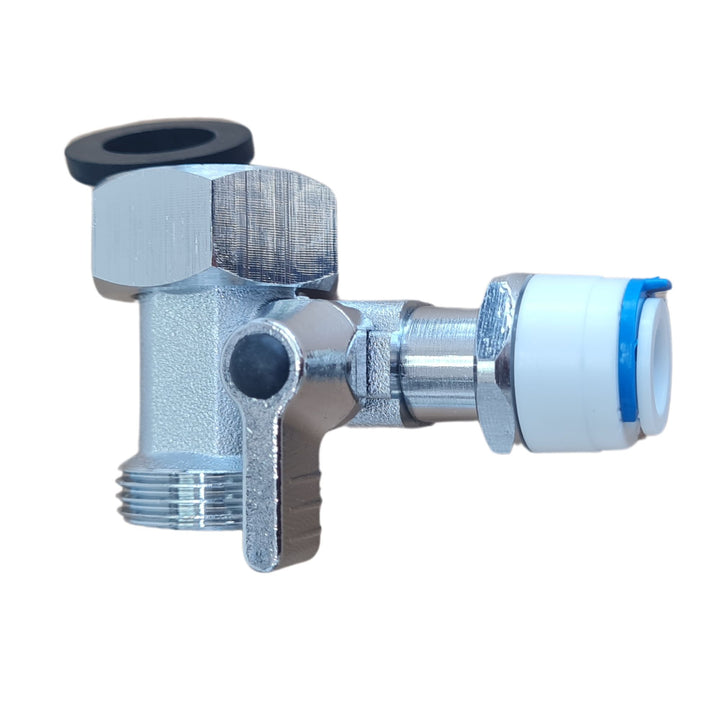 Hommix 3/4″ Brass Feed In Water Valve Male & Female - 3/8″ Push Fit (Quick Connect)