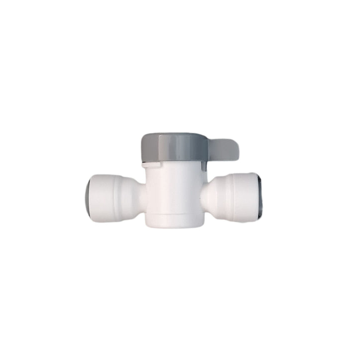 Hommix 1/4" Push Fit to 1/4" Push Fit Quick Shut-Off Valve