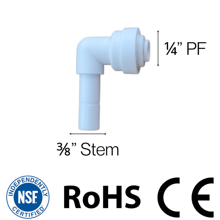 Hommix 1/4" Push Fit to 3/8" Stem Elbow - Hommix UK
