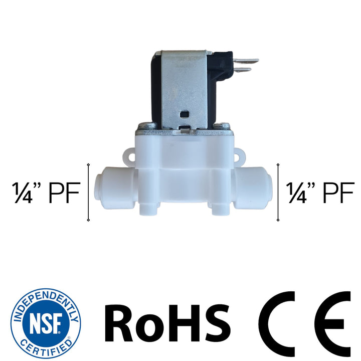 Hommix Feed Water Double O ring 1/4" Push Fit to 1/4" Push Fit Solenoid Valve DC24V - Hommix UK