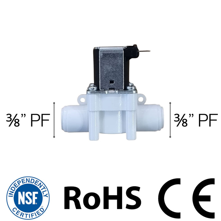 Hommix Feed Water Double O ring 3/8" Push Fit to 3/8" Push Fit Solenoid Valve DC24V - Hommix UK