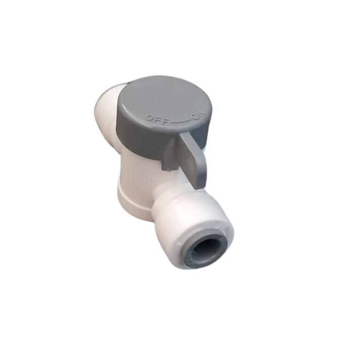 Hommix 1/4" Push Fit to 1/4" Push Fit Quick Shut-Off Valve