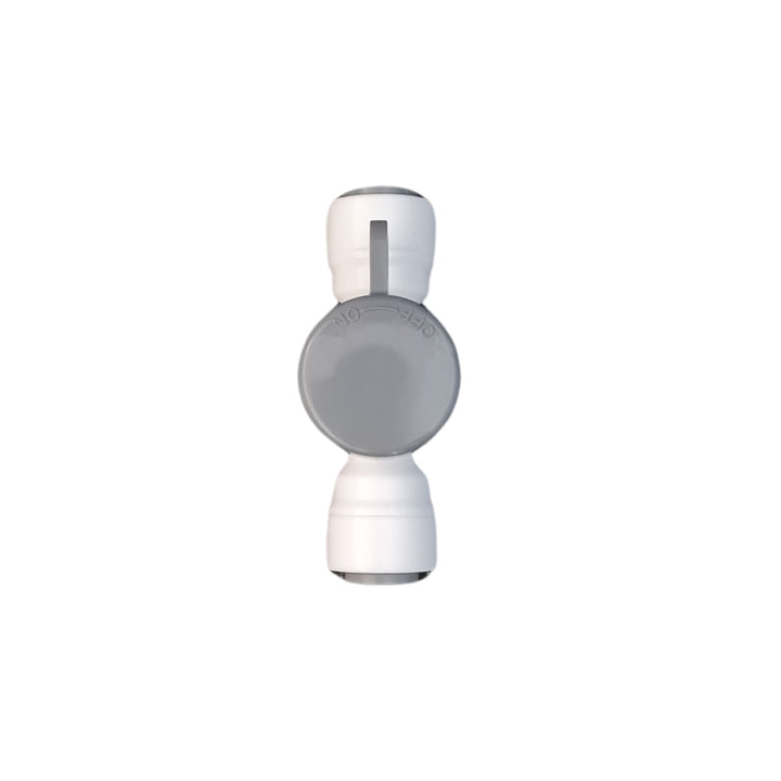 Hommix 1/4" Push Fit to 1/4" Push Fit Quick Shut-Off Valve