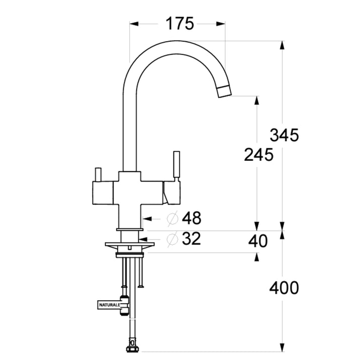 Guglielmi Rose Gold 3-Way Tap (Triflow Filter Tap)