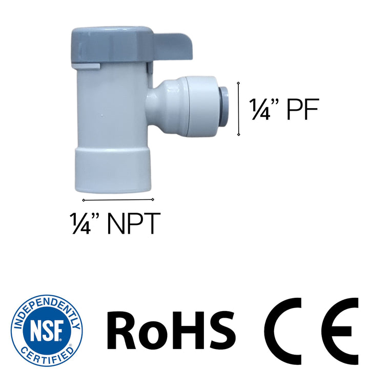 Hommix Double O Ring RO (Reverse Osmosis) Tank Valve 1/4" BSP - 1/4" Push Fitting - Hommix UK