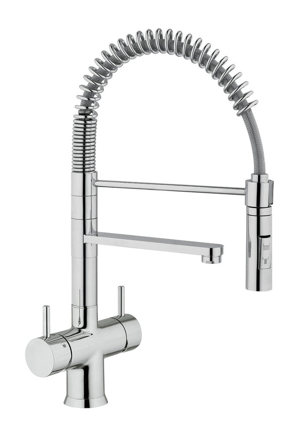 Hommix Miziana Chrome Pull-Out Spray-Hose 3-Way Tap (Triflow Filter Tap) - Hommix UK