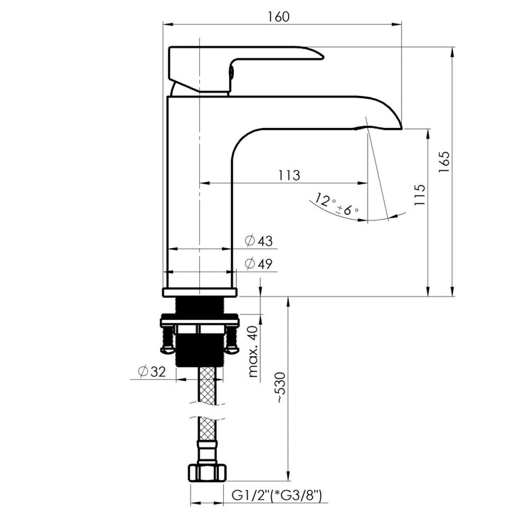 Hommix Rubineta Ultra-18-N Basin Tap - Hommix UK