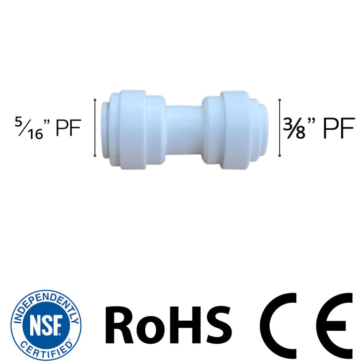 Hommix Double O Ring 3/8" Push Fit to 5/16" Push Fit Straight - Hommix UK