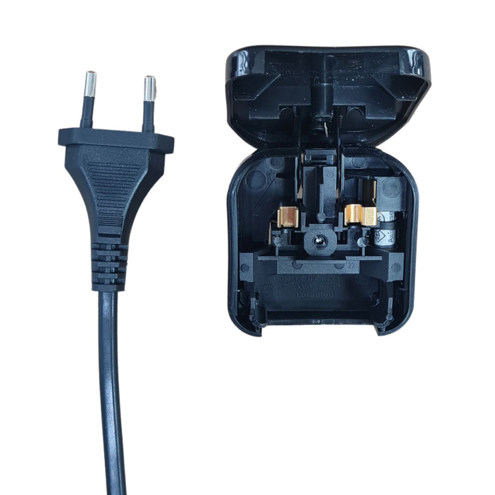 Hommix Euro to UK Converter Plug - Reusable Screwable , 3A, Black -  ECP-BK-R-3A - Hommix UK