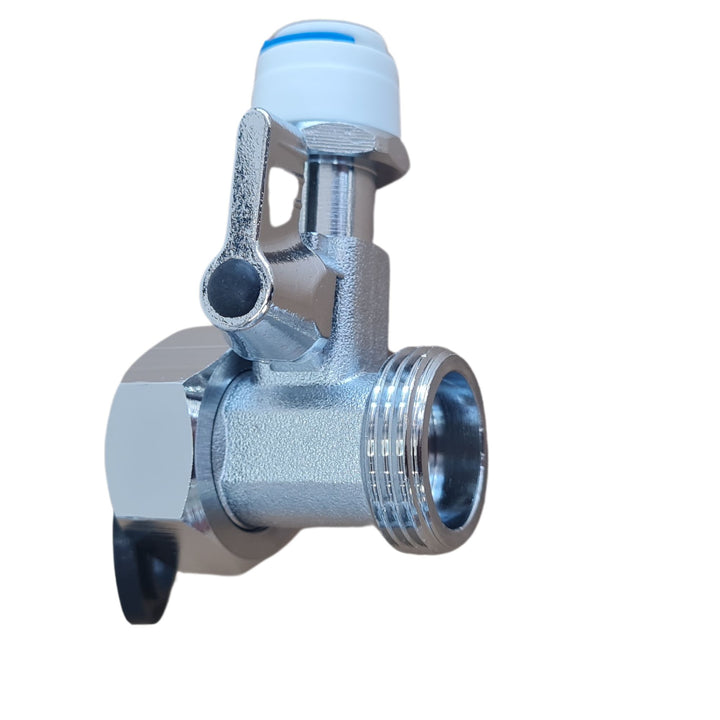 Hommix 3/4″ Brass Feed In Water Valve Male & Female - 3/8″ Push Fit (Quick Connect)
