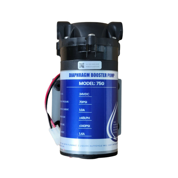 Hommix 50GPD - 75GPD Diaphragm Self Priming Booster Pump for Reverse Osmosis (RO) Systems