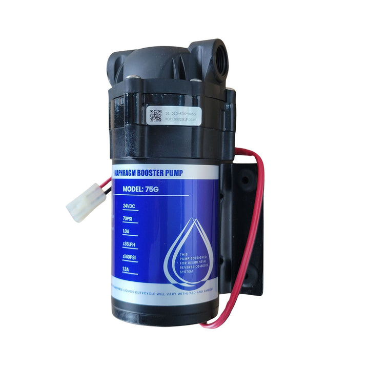 Hommix 50GPD - 75GPD (Small Size) Diaphragm Self Priming Booster Pump for Reverse Osmosis (RO) Systems