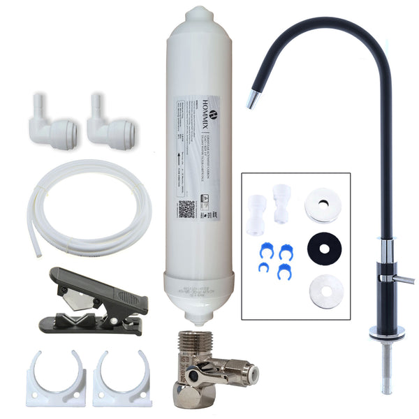 Hommix Advanced Single Filter Under-sink Drinking Water Tap & Filter Kit System Including Hommix Single Taps and Accessories