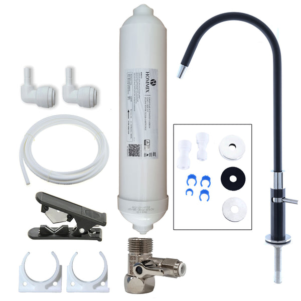 Hommix Advanced Single Filter Under-sink Drinking Water Tap & Filter Kit System Including Hommix Single Taps and Accessories