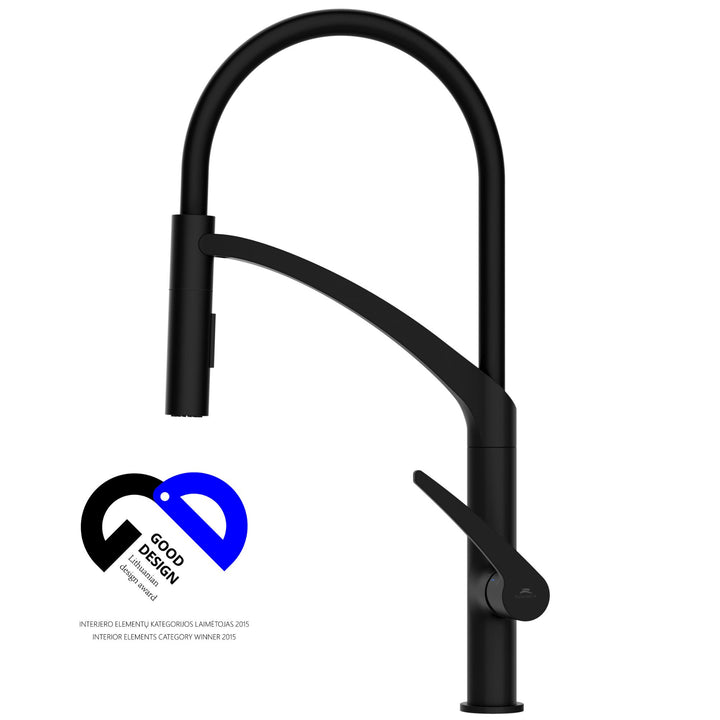Hommix Rubineta Ultima-50 Full Black Pull Out Kitchen Mixer (BK)