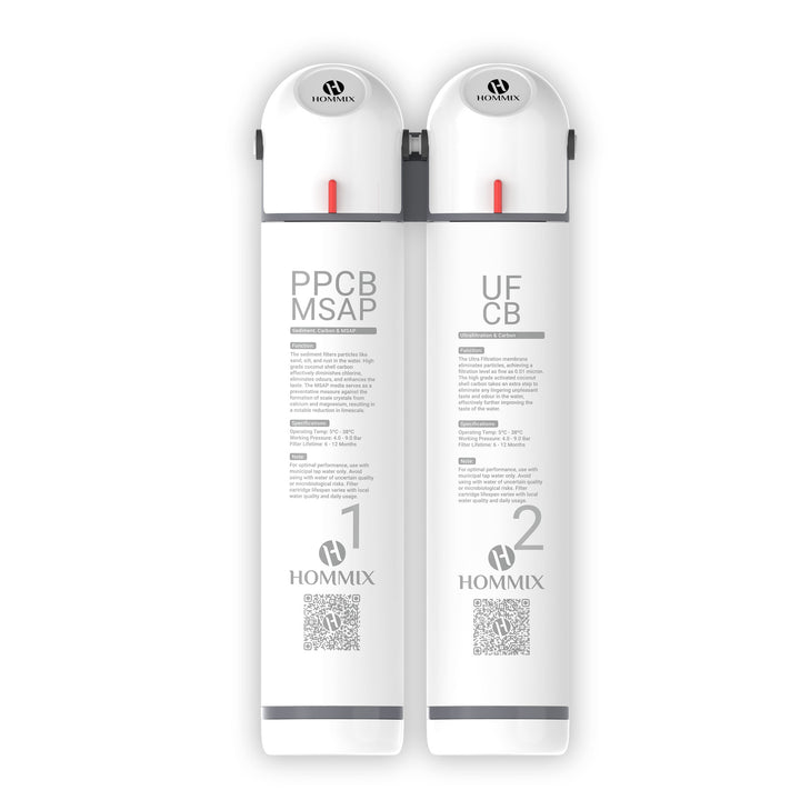 Hommix Ultra UF 5 Stage Drinking Water Filter with Ultrafiltration & Softening with Tap or Inline