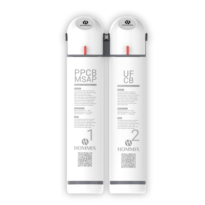 Hommix Ultra UF & Softening Drinking Water Filter with Parma Black
