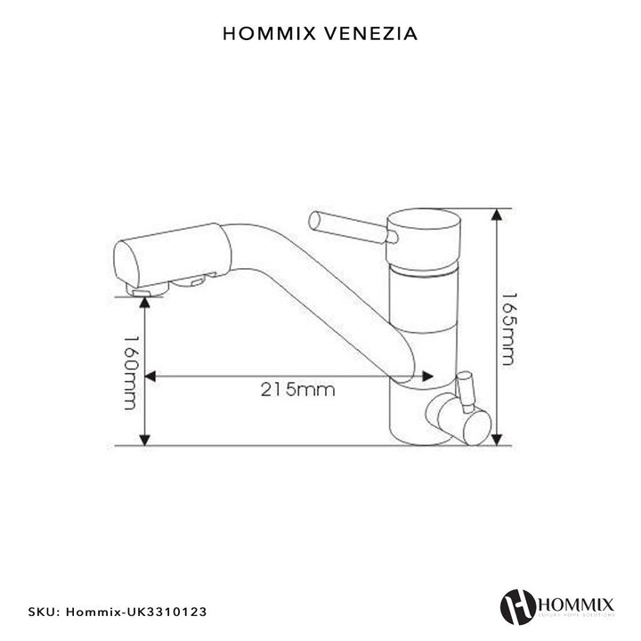 Hommix Venezia 3-Way Tap & Advanced Single Filter Under-sink Drinking Water & Filter Kit - Hommix UK