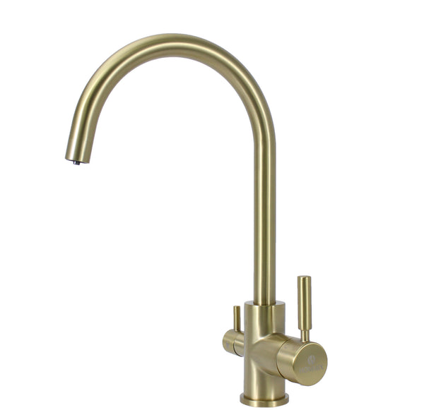 Hommix Verona Brushed Brass 3-Way Tap (Triflow Filter Tap) V2