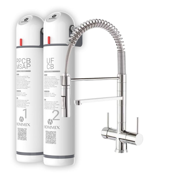 Hommix Ultra UF & Softening Drinking Water Filter with Miziana Chrome