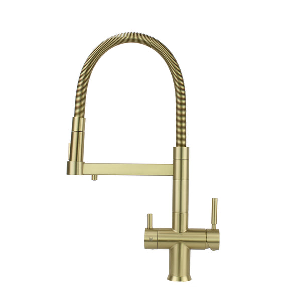 Verona Brushed Brass 3-Way Tap (Triflow Filter Tap) - UK