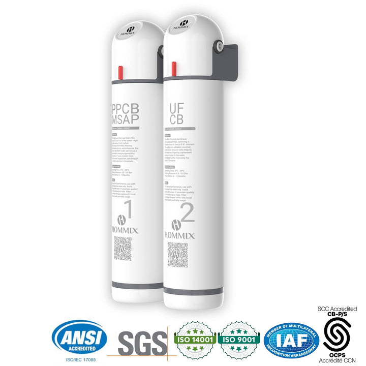 Hommix Ultra UF 5 Stage Drinking Water Filter with Ultrafiltration & Softening with Tap or Inline