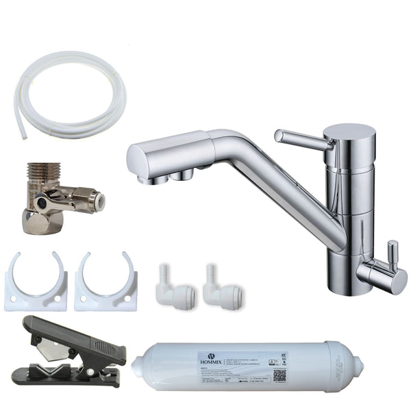 Hommix Venezia 3-Way Tap & Advanced Single Filter Under-sink Drinking Water & Filter Kit - Hommix UK