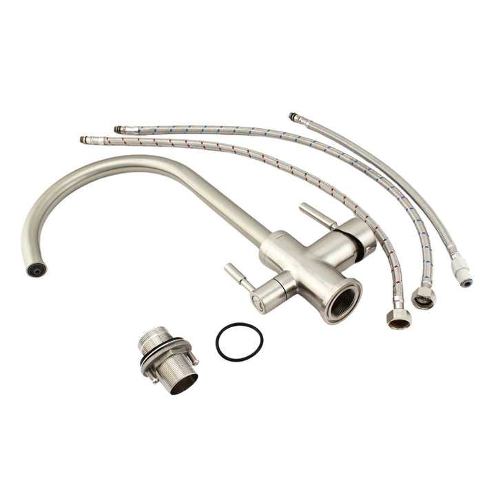Hommix Verona Brushed Nickel 3-Way Tap (Triflow Filter Tap)