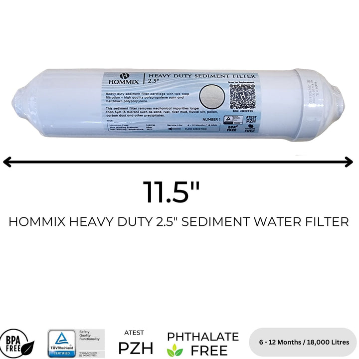 Hommix Heavy Duty Sediment 2.5” Water Filter Cartridge - Hommix UK