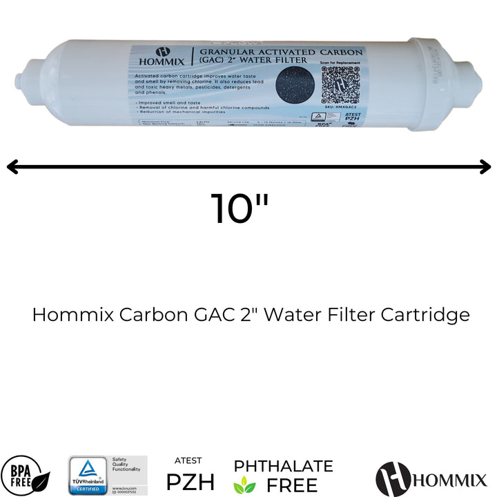 Hommix Granular Activated Carbon (GAC) 2” Water Filter Cartridge - Hommix UK