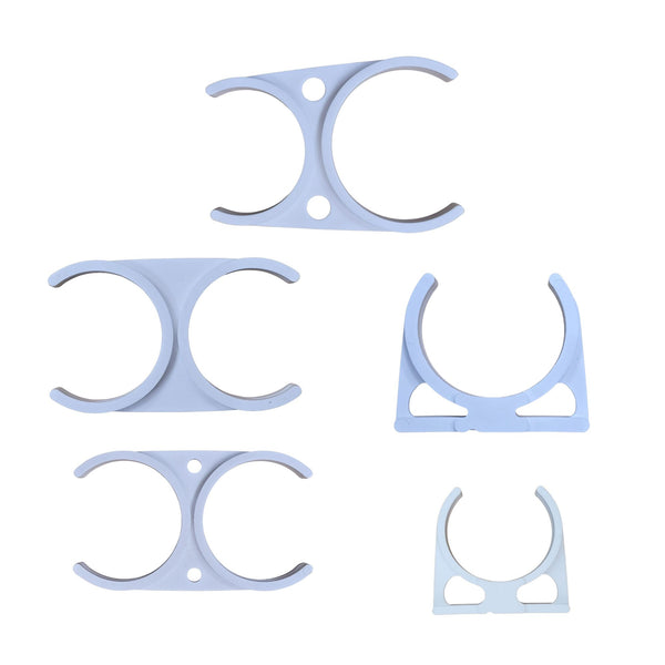 Hommix Water Filter Brackets & Connector Clips – Set of 2 – Wall Mount & Filter-to-Filter Clamp (2" & 2.5")