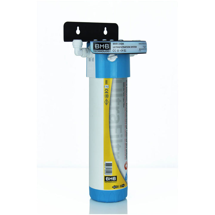 BMB Zada Under Sink Inline Water Filter System with Hommix Parma Modern White Filter Tap - Hommix UK