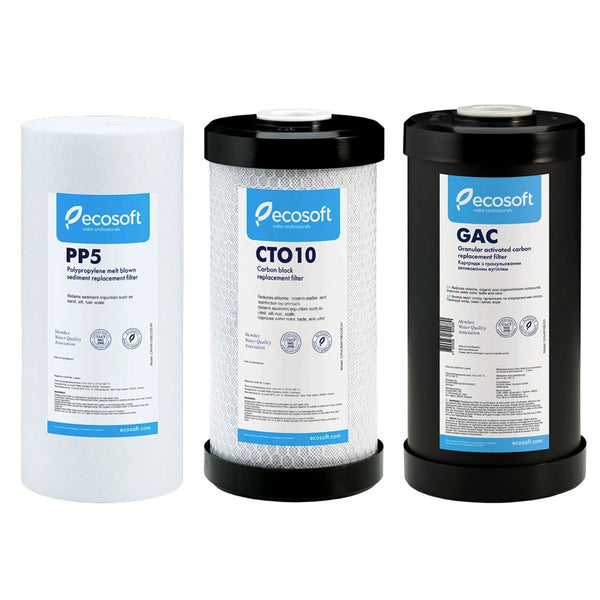 Ecosoft Big Blue 3 Stage Replacement Pack (PP5 + CTO10 + GAC) 4.5" x 10" - Hommix UK