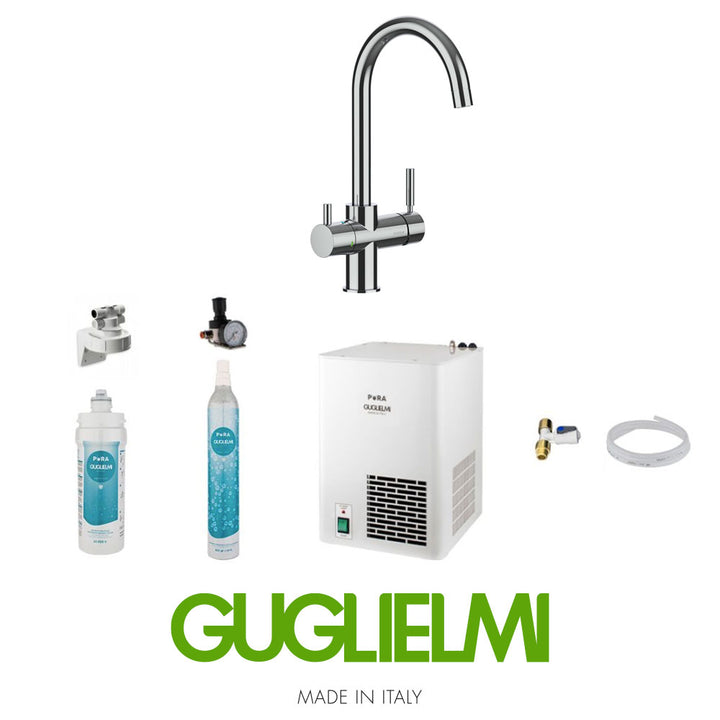Guglielmi Chrome PURA Filtered Still + Sparkling Kitchen Tap (5-in-1 ) - Hommix UK