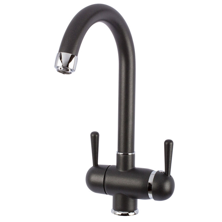 BMB Zada Under Sink Inline Water Filter System with Hommix Pardenia Modern Black Filter Tap - Hommix UK