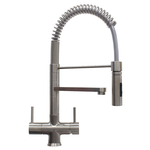 Hommix Miziana Brushed Pull-Out Spray-Hose 3-Way Tap (Triflow Filter Tap) - Hommix UK