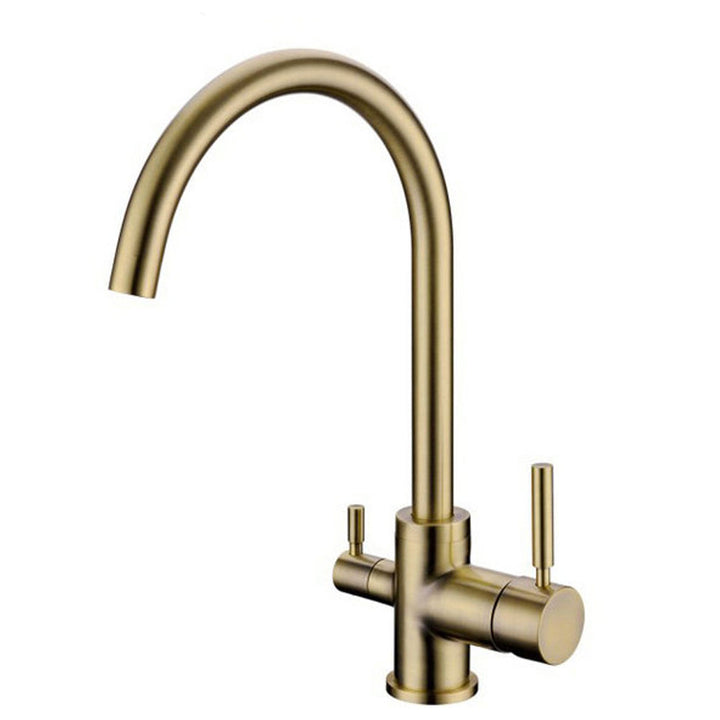 Hommix Verona Brushed Brass 3-Way Tap (Triflow Filter Tap) - Hommix UK