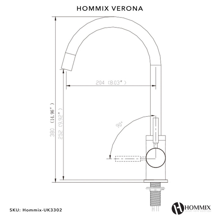 Hommix Verona Brushed Brass 3-Way Tap (Triflow Filter Tap) - Hommix UK