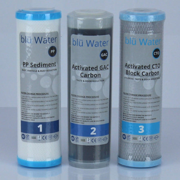 Blu Water Replacement Pre-Filter RO Set (Sediment, GAC & CTO) - Hommix UK