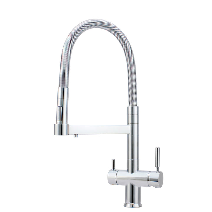 Hommix Savona Chrome Pull-Out Spray-Hose 3-Way Tap (Triflow Filter Tap) - Hommix UK