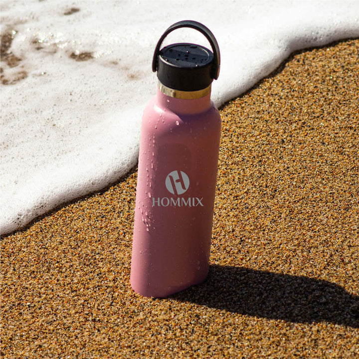 Hommix Ceramic Coated Reusable Bottle 600ml - Pink - Hommix UK