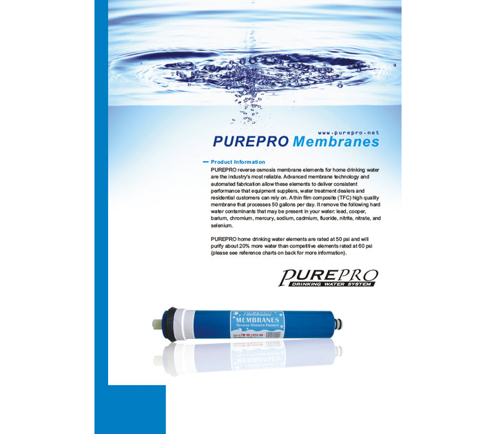 Pure-Pro 50GPD Reverse Osmosis (RO) Membrane (USA) (TW30-1812-50) - Hommix UK