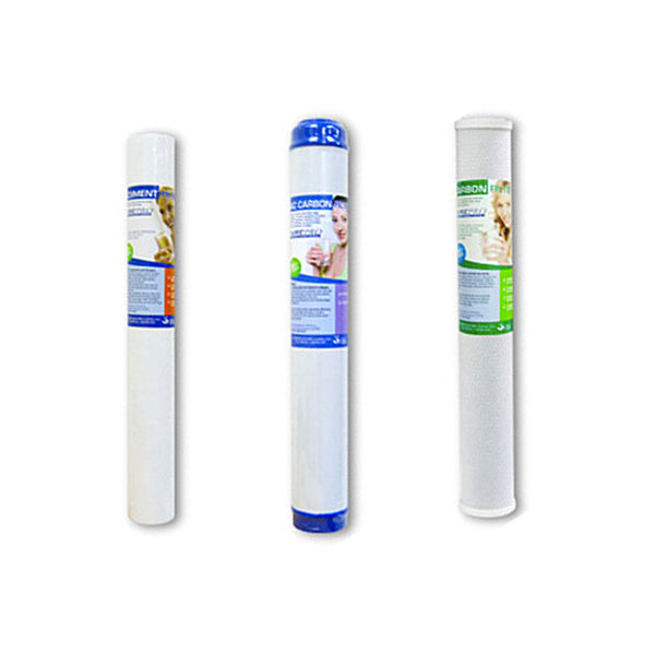 Pure-Pro 2.5" x 20" Replacement Pre-Filter RO Set (Sediment, GAC/UDF & CTO) - Hommix UK