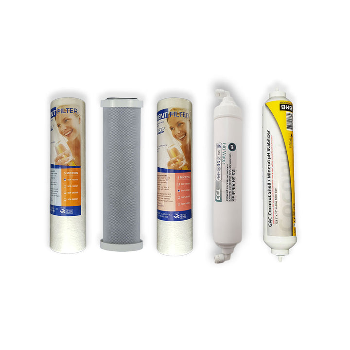 Standard Reverse Osmosis 6 Stage Replacement Water Filter Set with Alkaline - Hommix UK