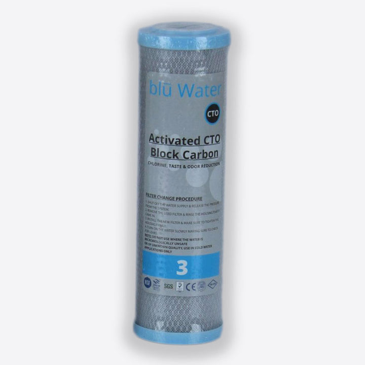 Blu Water Activated Carbon CTO Block Carbon Replacement RO Pre-Filter - Hommix UK